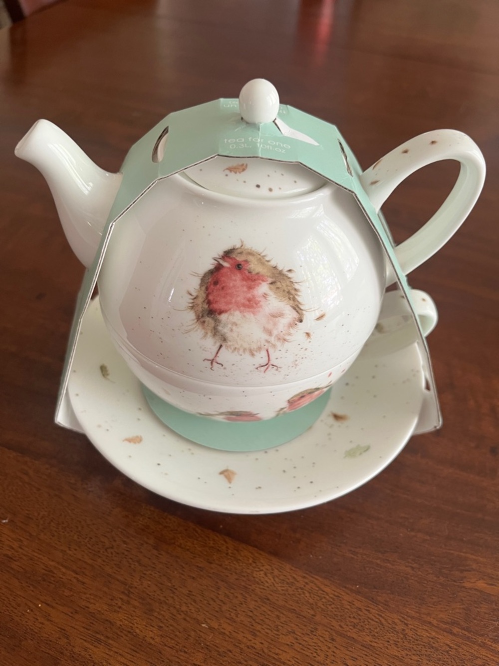 Royal Worcester Wrendale Collection Individual Teapot Set, Robin